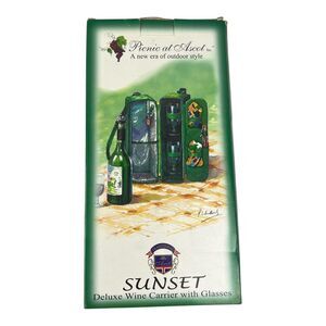 Picnic at Ascot Deluxe Wine Carrier with Glasses